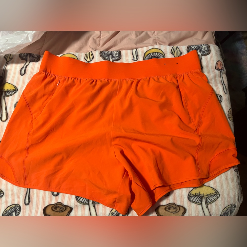 Orange workout shorts, size 2x